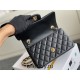 Chanel Classic Flap bag Mini 20 Black Gold Hardware Lambskin Hass Factory leather 13x20x6cm