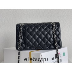 Chanel Classic Flap bag Small 23 Black Silver Hardware Lambskin Hass Factory leather 15x23x6cm