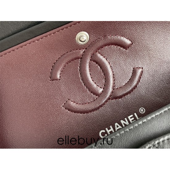 Chanel Classic Flap bag Small 23 Black Silver Hardware Lambskin Hass Factory leather 15x23x6cm