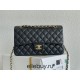 Chanel Classic Flap bag Medium 25 Black Gold Hardware Lambskin Hass Factory leather 25x16x7cm