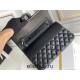 Chanel Classic Flap bag Medium 25 So Black All Black Lambskin Hass Factory leather 25x16x7cm