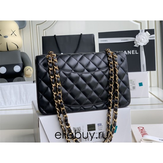 Chanel Classic Flap bag Small 23 Black Gold Hardware Lambskin Hass Factory leather 15x23x6cm