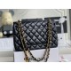 Chanel Classic Flap bag Jumbo 30 Black Gold Hardware Lambskin Hass Factory leather 20x30x10cm