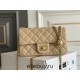 Chanel Classic Flap bag Mini 20 Apricot Gold Hardware Camellia Clasp Lambskin Hass Factory leather 13x20x6cm