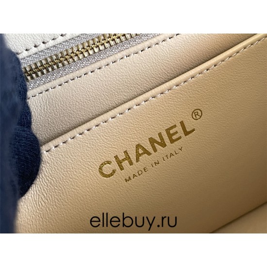 Chanel Classic Flap bag Small 23 Apricot Gold Hardware Camellia Clasp Lambskin Hass Factory leather 15x23x6cm