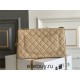 Chanel Classic Flap bag Small 23 Apricot Gold Hardware Camellia Clasp Lambskin Hass Factory leather 15x23x6cm