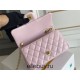 Chanel Classic Flap bag Mini 20 Pink Gold Hardware Camellia Clasp Lambskin Hass Factory leather 13x20x6cm