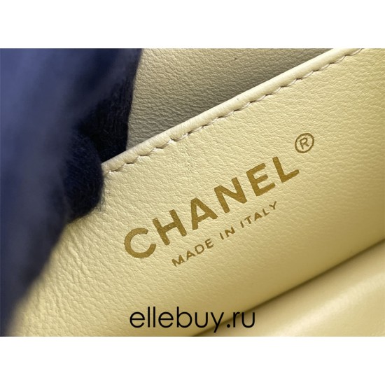 Chanel Classic Flap bag Mini 17 Light Yellow Gold Hardware Camellia Clasp Lambskin Hass Factory leather 14x17x8cm