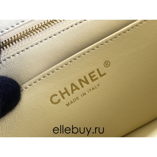 Chanel Classic Flap bag Small 23 Light Yellow Gold Hardware Camellia Clasp Lambskin Hass Factory leather 15x23x6cm