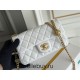 Chanel Classic Flap bag Mini 20 White Gold Hardware Camellia Clasp Lambskin Hass Factory leather 13x20x6cm