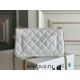 Chanel Classic Flap bag Mini 20 White Gold Hardware Camellia Clasp Lambskin Hass Factory leather 13x20x6cm