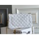 Chanel Classic Flap bag Small 23 White Gold Hardware Camellia Clasp Lambskin Hass Factory leather 15x23x6cm