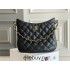 Chanel 22K Hobo Black Gold Hardware Large 30 Lambskin Hass Factory leather 26x30x7cm