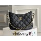 Chanel 22K Hobo Black Gold Hardware Medium 24 Lambskin Hass Factory leather 18x24x6cm