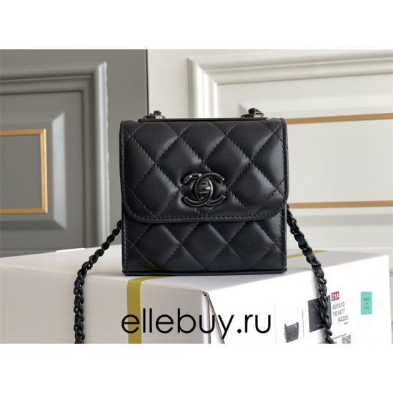 Chanel 22B Trendy CC Mini 11 So Black Lambskin Hass Factory leather 11x11x6cm