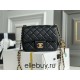 Chanel 22S Classic Flap bag Woven Gold Ball Black Gold Hardware Mini 17 Lambskin Hass Factory leather 13x17x7cm