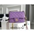 Chanel 22S Classic Flap bag Woven Gold Ball Purple Gold Hardware Mini 17 Lambskin Hass Factory leather 13x17x7cm