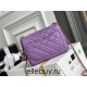 Chanel 22S Classic Flap bag Woven Gold Ball Purple Gold Hardware Mini 17 Lambskin Hass Factory leather 13x17x7cm