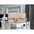 Chanel 22C Classic Flap bag Mini 20 Gold Ball Pink Gold Hardware Lambskin Hass Factory leather 13x20x7cm