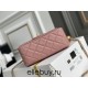 Chanel 22C Classic Flap bag Mini 18 Gold Ball Deep Pink Gold Hardware Lambskin Hass Factory leather 13x18x7cm