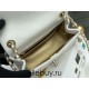 Chanel 22C Classic Flap bag Mini 18 Gold Ball White Gold Hardware Lambskin Hass Factory leather 13x18x7cm