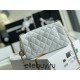 Chanel 22C Classic Flap bag Mini 20 Gold Ball White Gold Hardware Lambskin Hass Factory leather 13x20x7cm