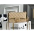 Chanel 22C Classic Flap bag Mini 20 Gold Ball Apricot Gold Hardware Lambskin Hass Factory leather 13x20x7cm