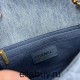 Chanel 22C Classic Flap bag Mini 20 Denim Blue Gold Ball Denim Blue Gold Hardware Lambskin Hass Factory leather 13x20x7cm