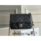 Chanel 23C Classic Flap bag Mini 18 Black and White Checkered Gold Ball Black Champagne Gold Hardware Lambskin Hass Factory leather 13x18x7cm