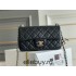 Chanel 23C Classic Flap bag Mini 20 Black and White Checkered Gold Ball Black Champagne Gold Hardware Lambskin Hass Factory leather 13x20x7cm