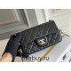 Chanel 23C Classic Flap bag Mini 20 Black and White Checkered Gold Ball Black Champagne Gold Hardware Lambskin Hass Factory leather 13x20x7cm