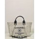 Chanel Beach Bag Beige Champagne Gold Hardware 38x32x18cm