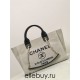 Chanel Beach Bag Beige Champagne Gold Hardware 38x32x18cm