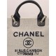 Chanel Beach Bag Beige Champagne Gold Hardware 38x32x18cm