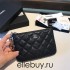 Chanel Classic Wallet Black Silver Hardware Caviar Leather Hass Factory leather 15cm