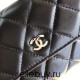 Chanel Classic Wallet Long Flat Cover 19cm Black Silver Hardware Lambskin Hass Factory leather 11x19x3cm