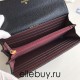 Chanel Classic Wallet Long Curved Cover 19cm Black Gold Hardware Caviar Leather Hass Factory leather 11x19x3cm