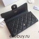 Chanel Classic Wallet Long Curved Cover 19cm Black Silver Hardware Caviar Leather Hass Factory leather 11x19x3cm