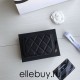 Chanel Classic Wallet Zipper 19cm Black Gold Hardware Lambskin Hass Factory leather 11x8x2cm