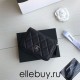 Chanel Classic Wallet Zipper 19cm Black Silver Hardware Lambskin Hass Factory leather 11x8x2cm