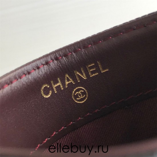 Chanel Classic Card Holder 11cm Black Gold Hardware Caviar Leather Hass Factory leather 11x7x1cm