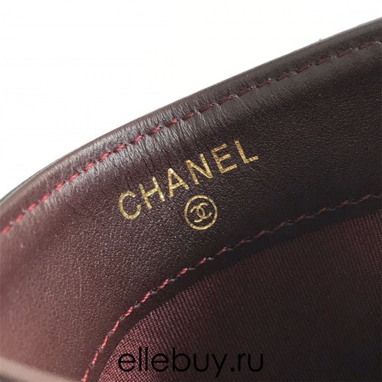 Chanel Classic Card Holder 11cm Black Gold Hardware Lambskin Hass Factory leather 11x7x1cm