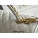 Chanel 23P Coco Handle Large 29cm White Gold Hardware Caviar Leather Hass Factory leather 29x18x12