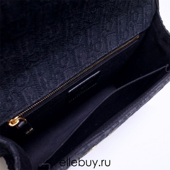 Dior 30 Montaigne Medium 24 Black Full Leather Model: 9008 Size: 24x6x17cm