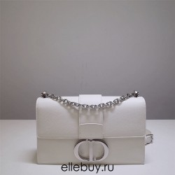 Dior 30 Montaigne Montaigne Chain Bag Medium 25 Black Full Leather Granular Calfskin Model 9011 Size 25x15x8cm