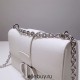 Dior 30 Montaigne Montaigne Chain Bag Medium 25 Black Full Leather Granular Calfskin Model 9011 Size 25x15x8cm