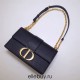 Dior 30 Montaigne Chain Bag, Medium 25, Black Grained Calfskin, Hardware: Black, Model 9011, Size: 25x15x8cm