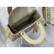 Lady Dior Bag, Grey-Green Lambskin, Champagne Gold Hardware, Small   Four Blocks   20, Size: 20cm