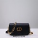 Dior 30 Montaigne Avenue Bag, Blue Obilique Gold Hardware, Small 22.5, Model 2303, Size: 22.5x12.5x6.5cm