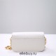 Dior 30 Montaigne Avenue Bag, White, Full Leather, Gold Hardware, Small 22.5, Model 2303, Size: 22.5x12.5x6.5cm